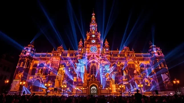 3D 投影秀:建筑上的视觉奇迹 - 天龙影院 3D 投影秀:建筑上的视觉奇迹